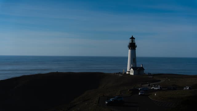 Lighthouse on a distant point