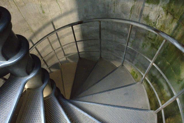 The spiral staircase inside the Astoria Column