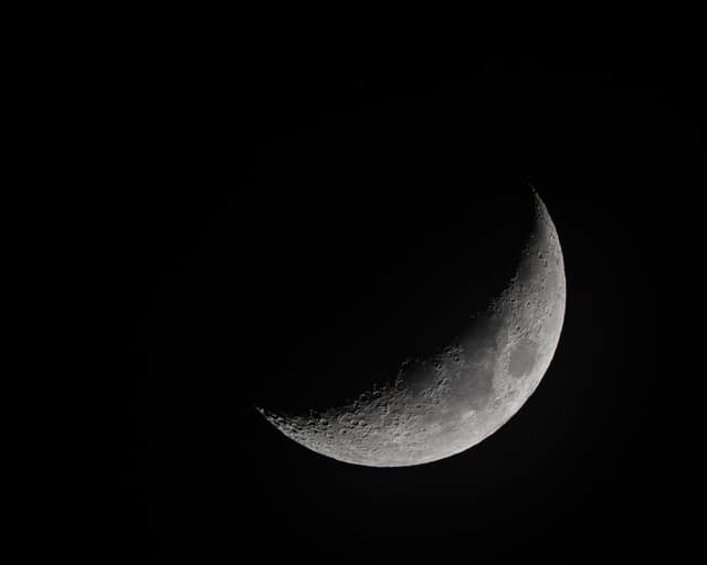 Crescent moon with earthshine