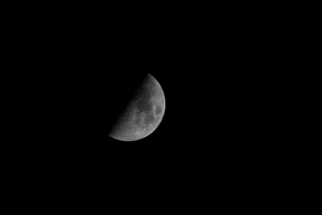 Half moon in crisp detail