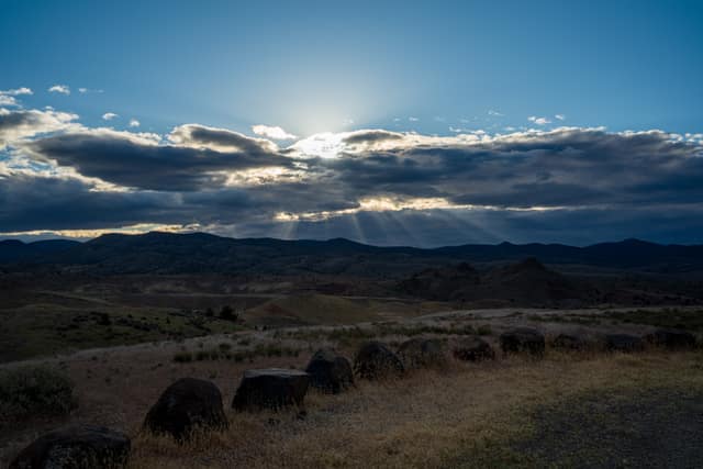 Low sun over open plains