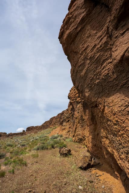 Sheer sandstone cliff face